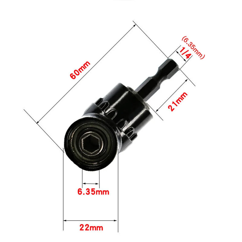 STONEGO 105 Degree Angle Extension Screw Driver Socket Holder Adapter for Screwdriver Bit