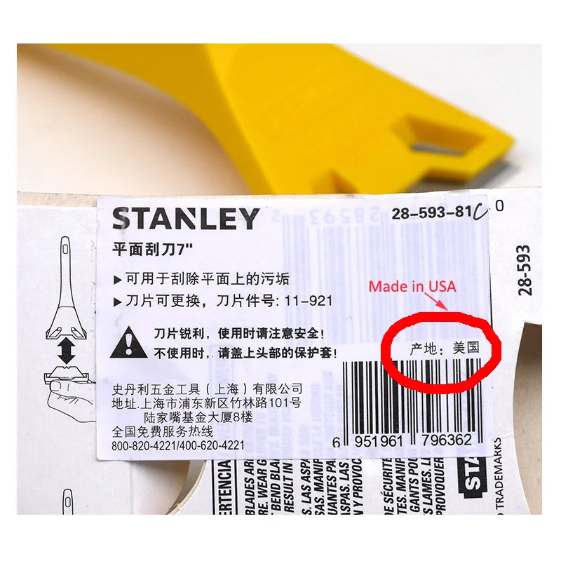 Stanley Window Scraper 0-28-590 Decorators Glass Paint Remover Scrapers 028590 Easy Cleaner Window Cleaning Tools blade replaced