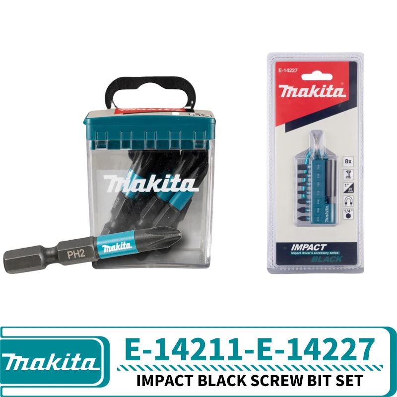 Makita E-14211 E-14227 Impact Black Screw Bit Set Power Tool Accessories