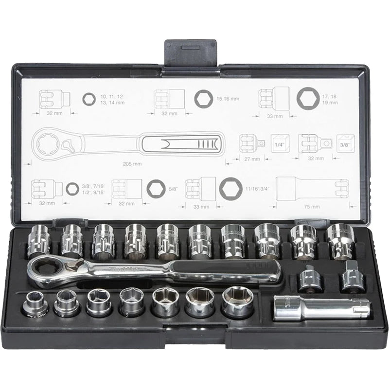 Makita B-65604 21PCS Pass thru Socket Set