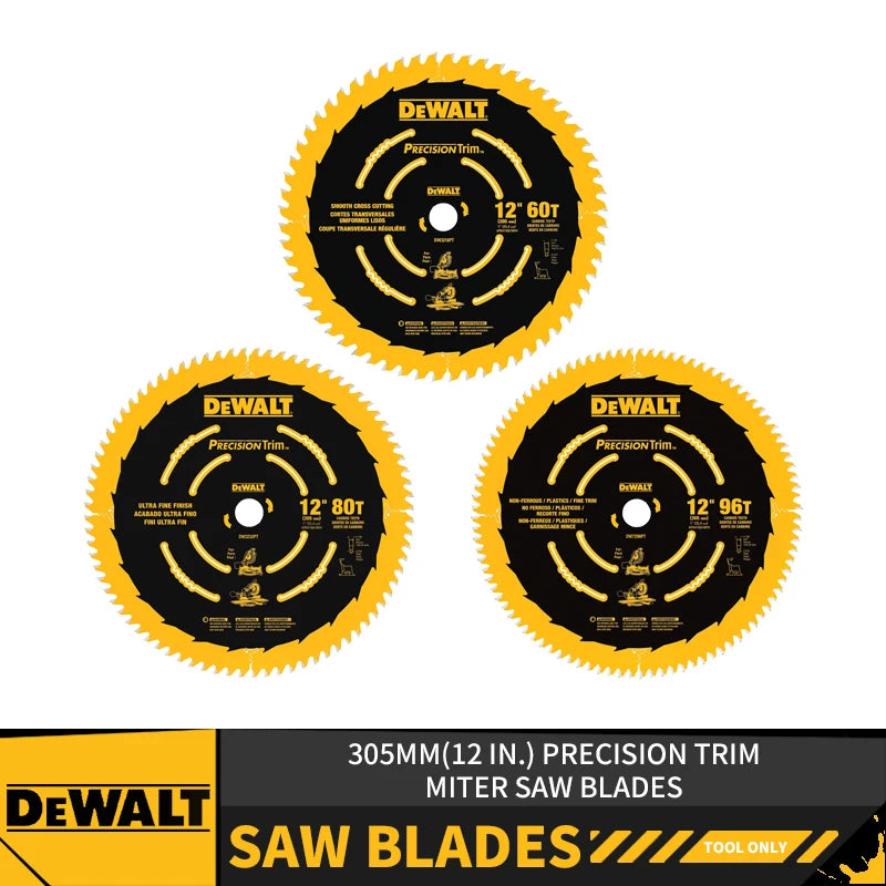 DEWALT DW3216PT DW3232PT DW7296PT 305MM 12in. Precision Trim Miter Saw Blades Power Tool Accessories