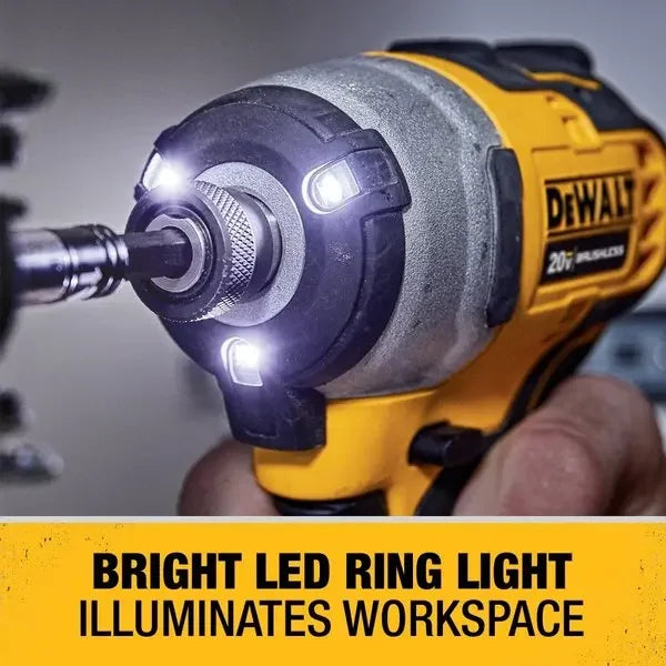 DEWALT DCF809 Brushless Cordless 1/4 in. Compact Impact Driver ATOMIC™ 20V Lithium Power Tools 190NM