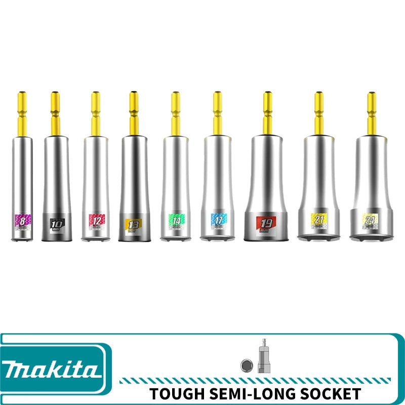 Makita Tough Semi-Long Socket A-58914 A-58920 A-58936 A-58942 A-58958 A-58964 A-58970 A-58986 A-58992 Power Tool Accessories