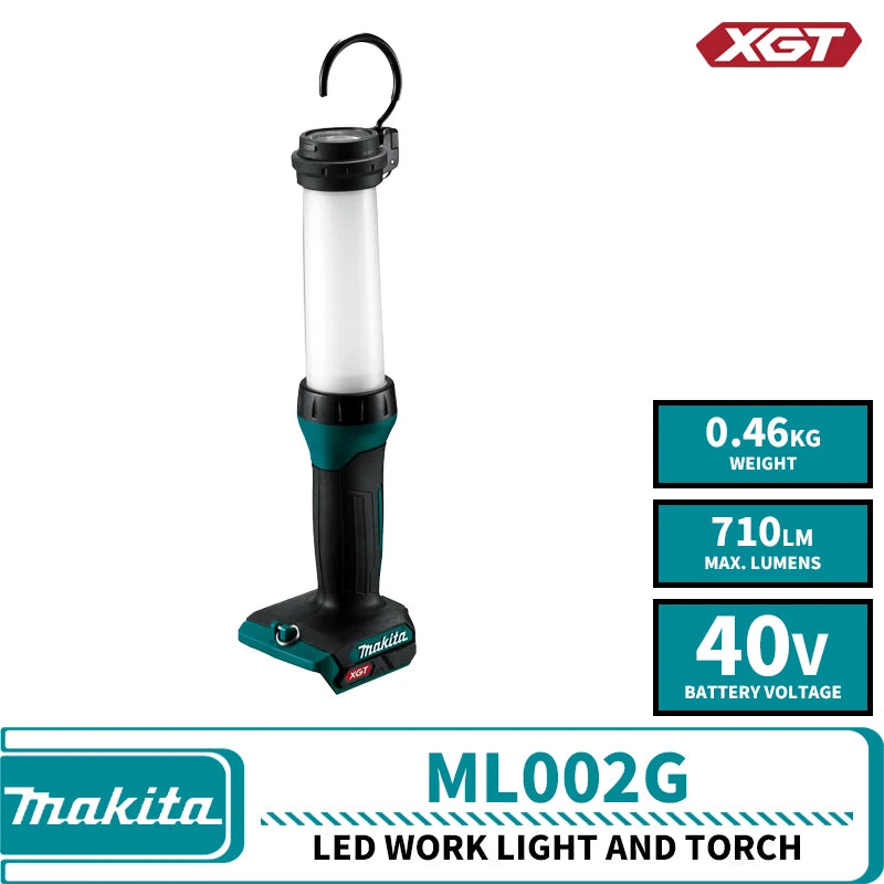 Makita ML001G ML002G LED Work Light Flashlights Torches Portable Lighting 40V Lithium Power Tools