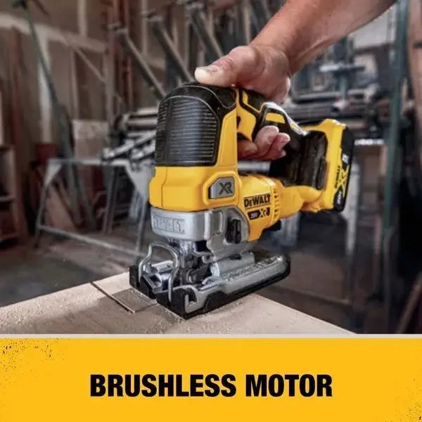 DEWALT DCS334 Brushless Cordless Jig Saw 20V Lithium Power Tool 3200SPM Cutouts Countertops Furniture Making Curved Cut TSTAK II