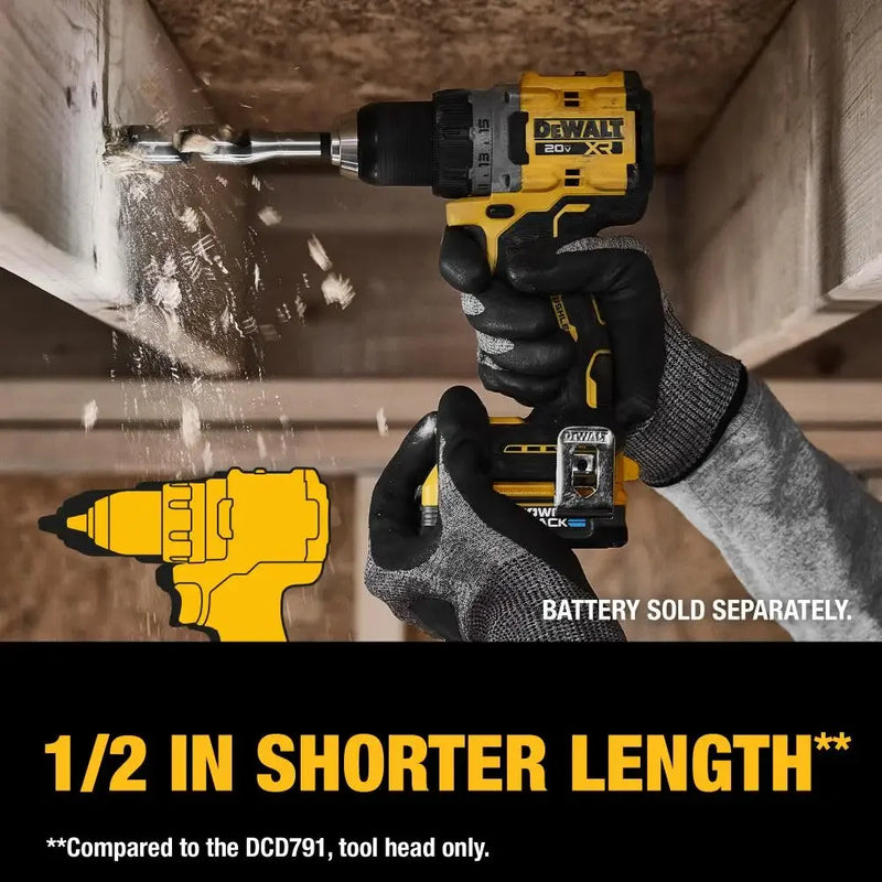 DEWALT DCD800 1/2in Brushless Cordless Drill Driver 20V Electric Screwdriver Lithium Power Tools 2000RPM 90NM