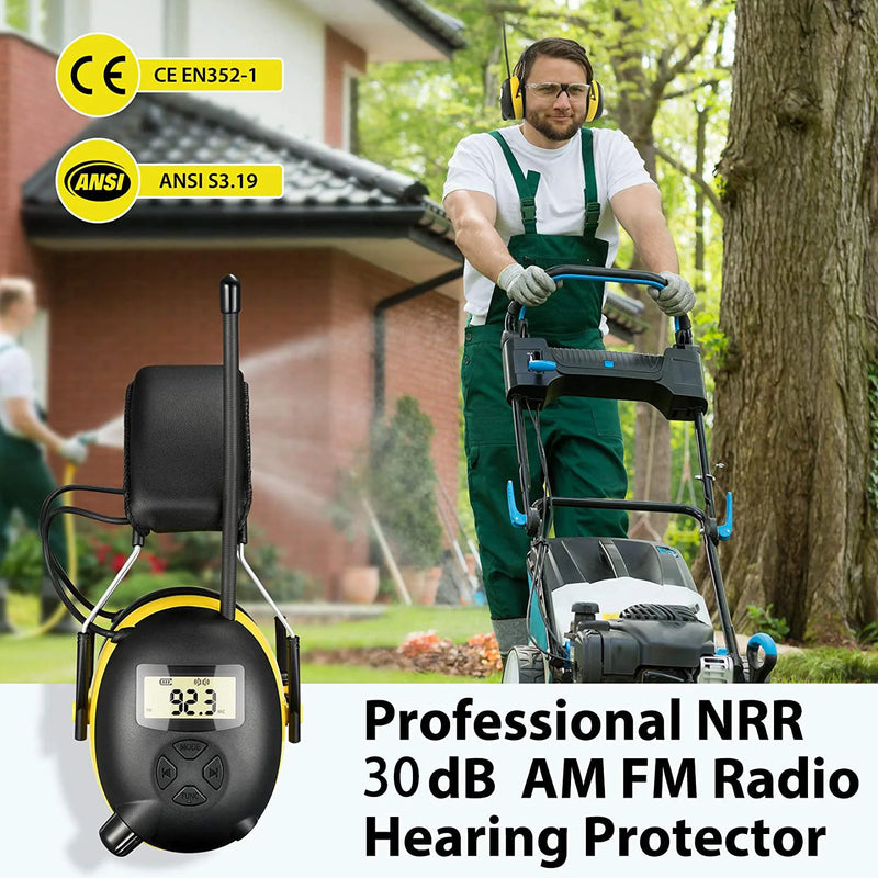 Am/Fm Radio Hearing Protector Noise Reduction Safety EarMuff 30db Noise Cancelling Ear Protection for working,Shooting