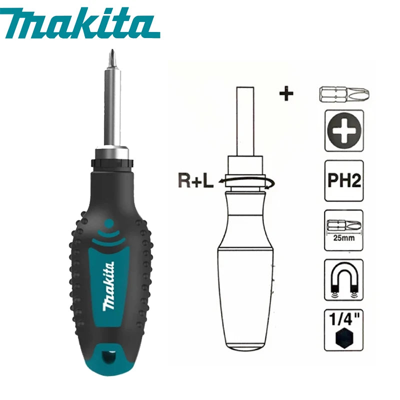 Makita B-36170 Ratchet Screwdriver Hand Tools Bits for Precision Wrench Set Repair Multi-tool Hexagon Drone Torx Ratchet Socket