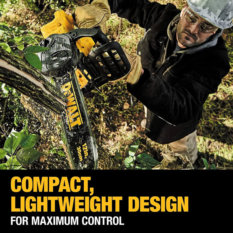 DEWALT DCM565 Kit Brushless Cordless 30mm Compact Chainsaw 20V Lithium Power Tools Garden Wood Cutter With Battery Charger