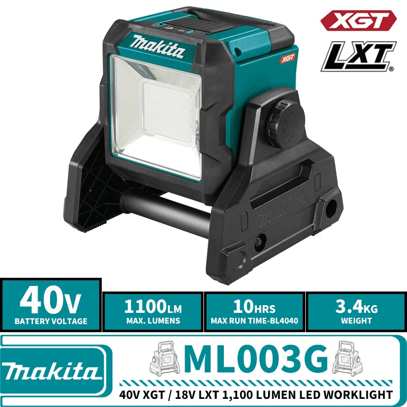 Makita ML003G XGT LXT 1100 Lumen LED Worklight Professional Industrial  Light 18V 40V Lithium Power Tools