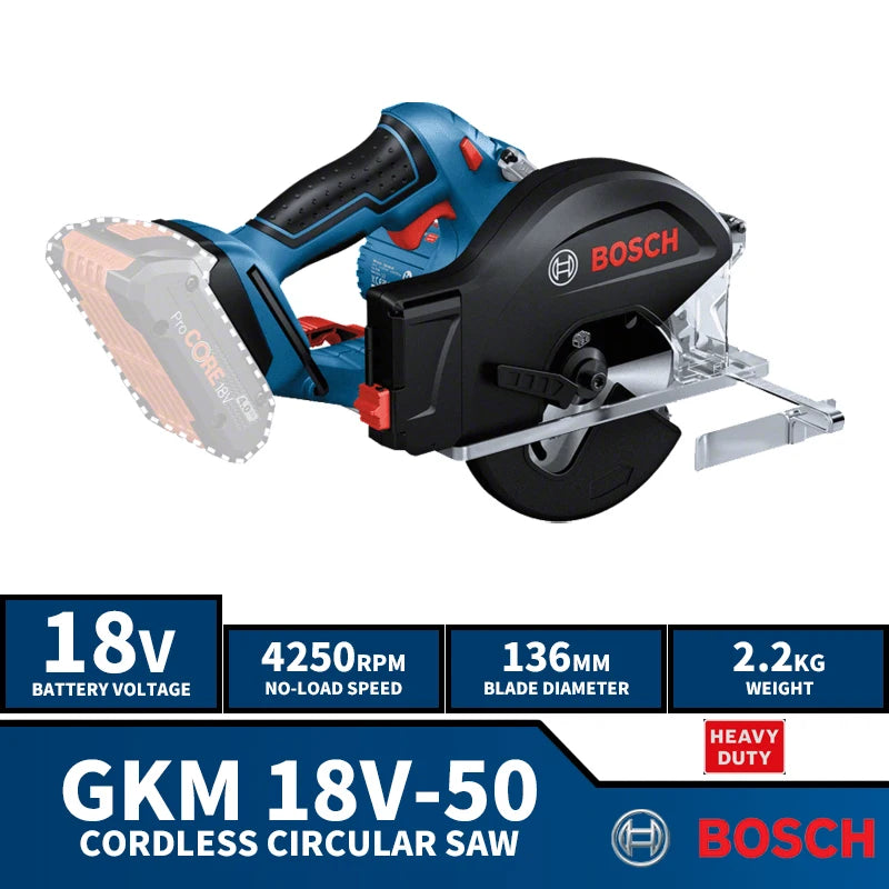 BOSCH GKM 18V-50 136MM Cordless Circular Saw 18V Lithium Power Tools Metal Saw Professional