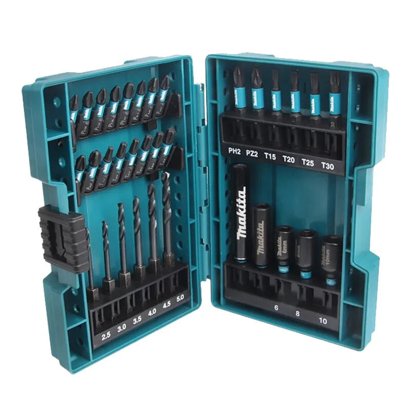 Makita E-06622 Impact Black Metal Drill And Screw Bit Set 33PC Power Tool Accessories