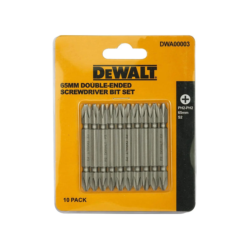 DEWALT DWA00002 DWA00003 110MM/65MM Professional Grade Double-ended Screwdriver Bits 10PCS Power Tool Accessories