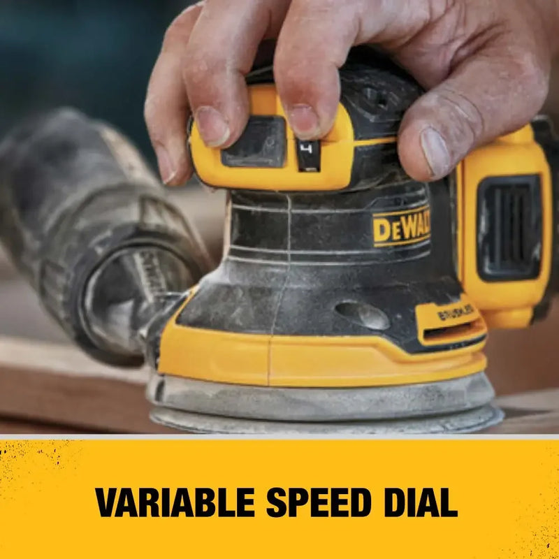 DEWALT DCW210 Kit 5in Brushless Cordless Variable-Speed Random Orbital Sander 20V Lithium Power Tools With Battery Charger