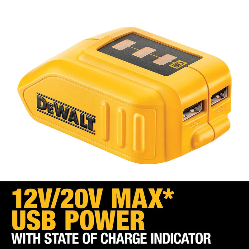 DEWALT DCB090 USB Source Adapter Power Source For DeWalt 12V 18V 20V Lithium Lon Battery Pack