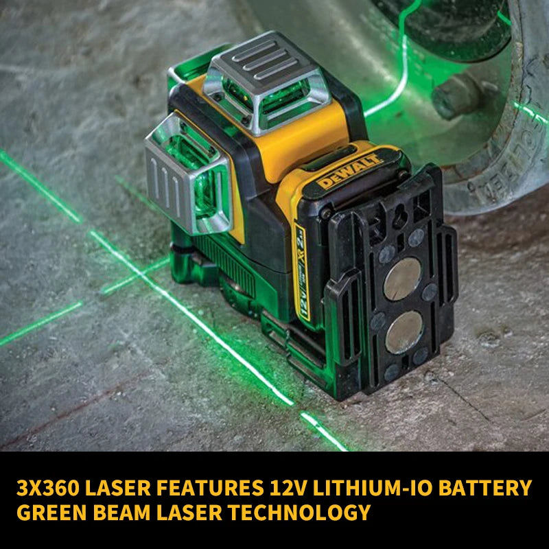 DEWALT DW089LG Green Line Laser Levels 12 Line Horizontal Vertical Cross Powerful Laser Level Measuring 12V Lithium Battery Tool