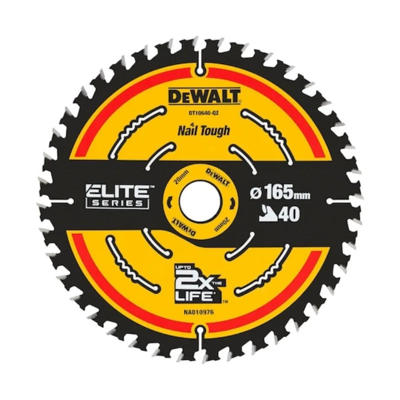 DEWALT DT10397 165MM CIRCULAR SAW BLADE ELITE SERIES: ELITE Circular Saw Blade 2x165MM 24T 1x165MM 40T 3PACK