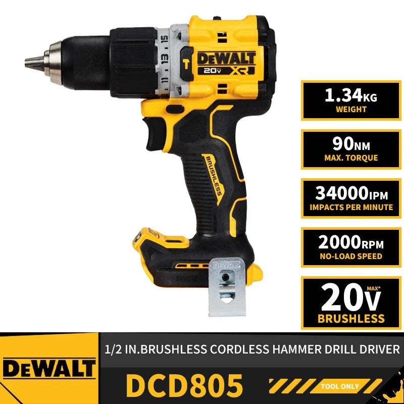 DEWALT DCD805 DCF922 Brushless Cordless Drill Impact Driver Twin Kit TSTAK II 20V Lithium Power Tools Kit