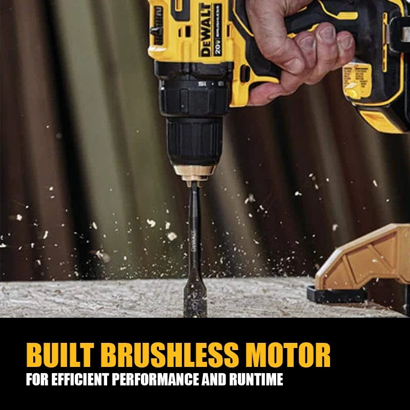 DEWALT DCD708 Brushless Cordless Compact 1/2 in Drill/Driver 20V 1650RPM 65NM With Battery Charger