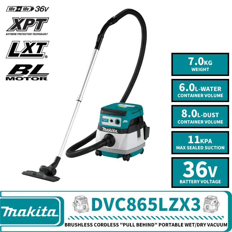 Makita DVC155LZX3 DVC157LZX3 DVC865LZX3 DVC867LZX4 Brushless Cordless Vacuum Cleaner 36V Lithium Power Tools