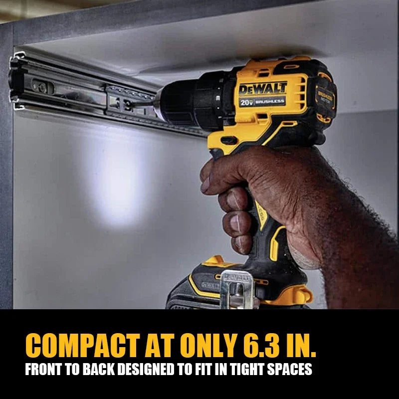 DEWALT DCD708 Brushless Cordless Compact 1/2 in Drill/Driver 20V 1650RPM 65NM With Battery Charger