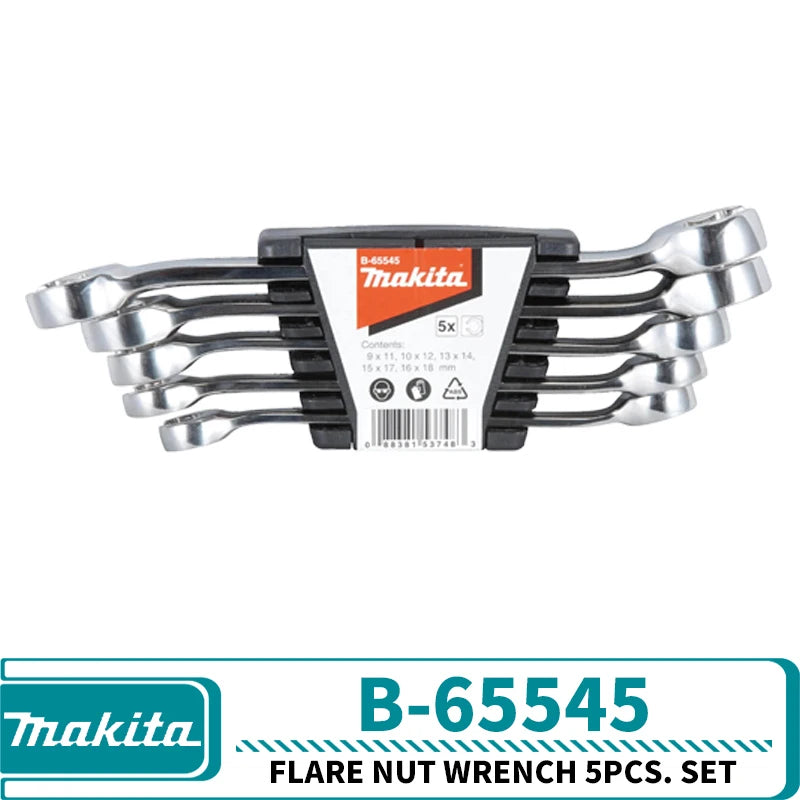 Makita B-65539 Combination Wrench 9PCS. Set B-65545 Flare Nut Wrench 5PCS. Set B-65551 Double Box Wrench 5PCS. Set