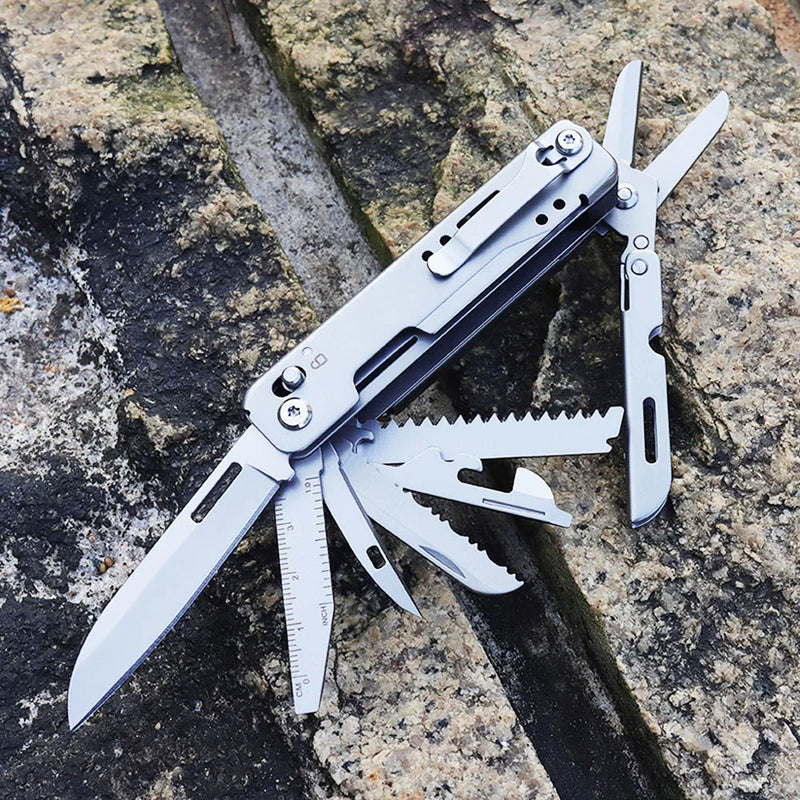 Combination Multitool Folding Knife Scissors Detachable Outdoor Pocket Knife EDC Emergency Hand Tools Multipurpose Knife