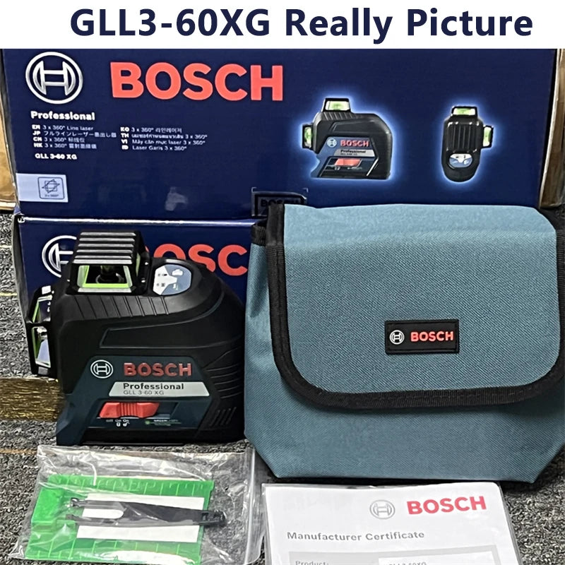 Bosch GLL 3-60 XG Professional Laser Level 360 Auto Leveling Green 12-line Lasers Indoor And Outdoor Precise Construction Tools