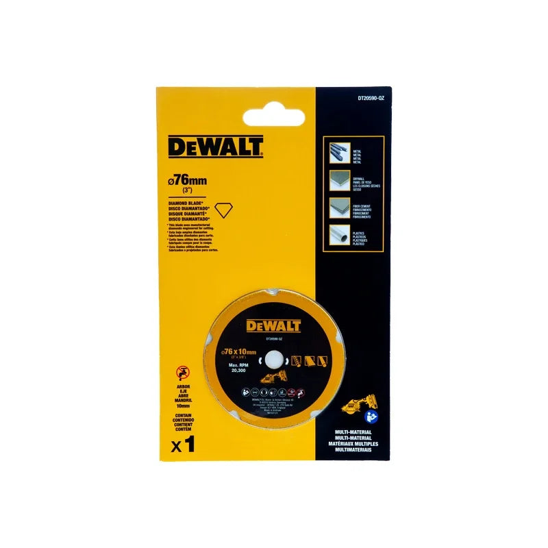 DEWALT DT20590 76MM Multi Material Blade DT20591 76MM Diamond Tile Blade DT20592 76MM Steel Cutting Blade 3PK For DCS438