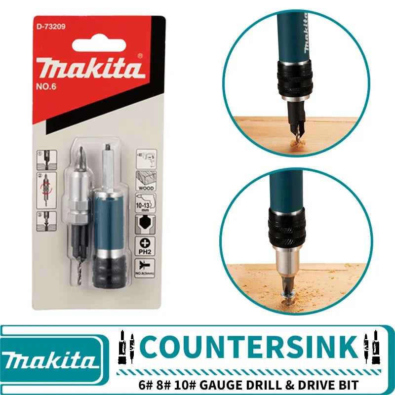 Makita D-73209 D-73215 D-73221 Gauge Drill Countersink Drive Bit D-73237 D-73243 D-73259 Gauge Drill Countersink Bit Word Bit