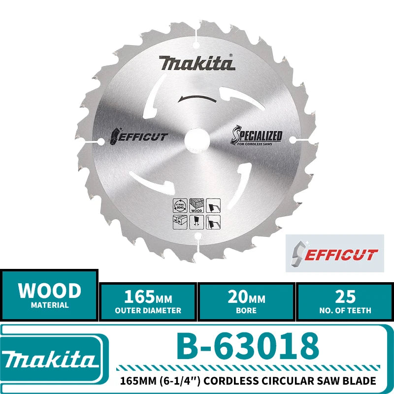 Makita B-63018 165mm (6-1/4″) Cordless Circular Saw Blade