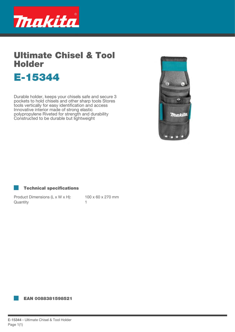 Makita E-15344 Ultimate Chisel Tool Holder Power Tool Accessories