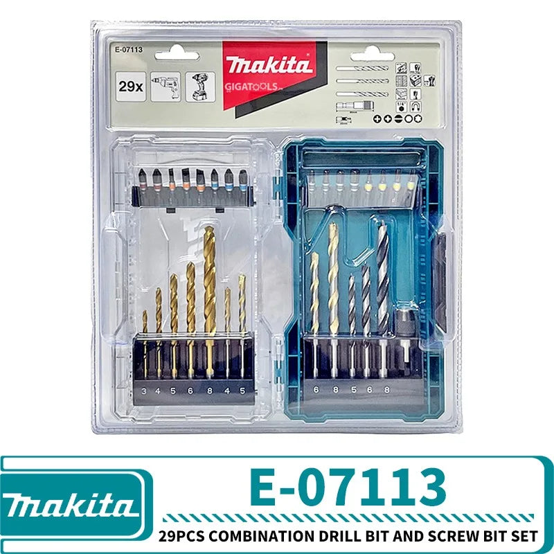 Makita E-07098 E-07107 E-07113 E-07135  Combination Drill Bit And Screw Bit Set Power Tool Accessories