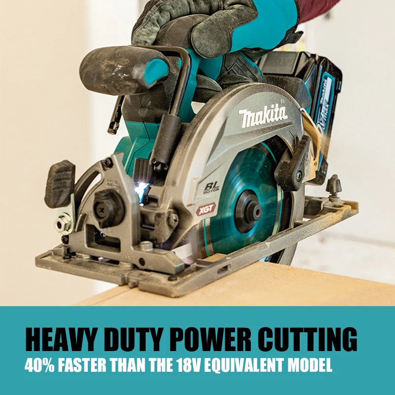 Makita HS012GZ Brushless Cordless 165mm (6- ½") Circular Saw 40V XGT Lithium Power Tools 5200RPM Wood Saw