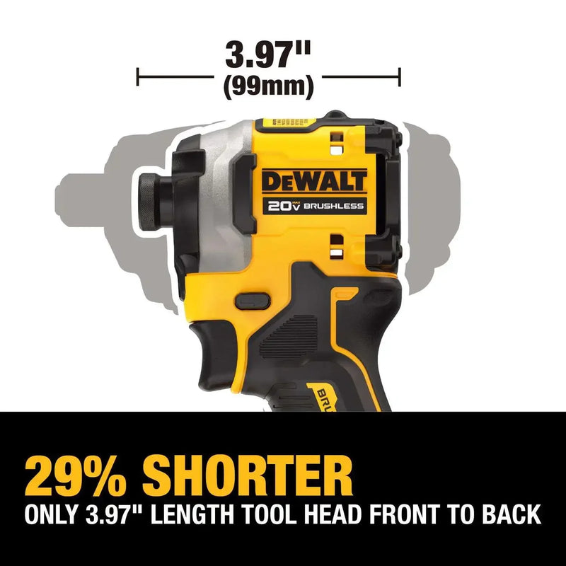 DEWALT DCF850 Kit 1/4in Brushless Cordless 3-Speed Impact Driver 20V Lithium Tool Electric Drill 205NM With Battery Charger