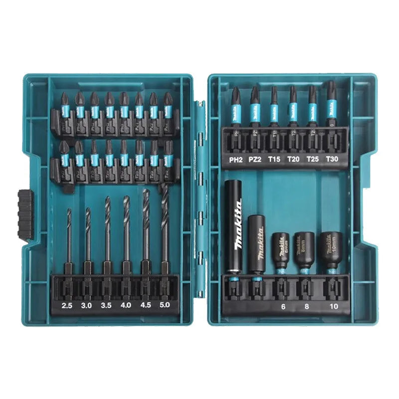 Makita E-06622 Impact Black Metal Drill And Screw Bit Set 33PC Power Tool Accessories