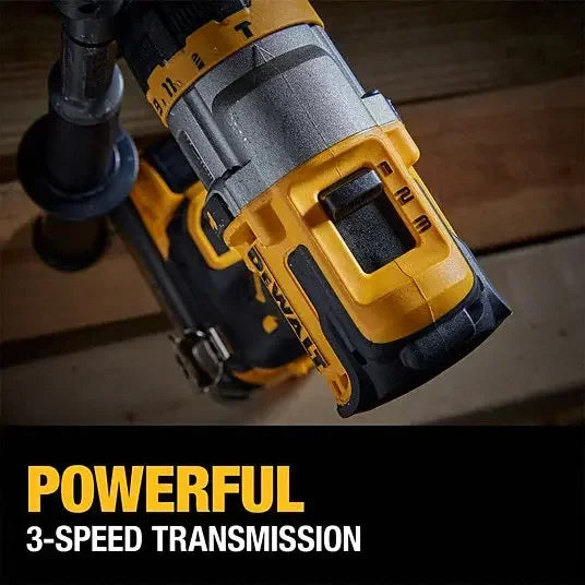 DEWALT DCD999 1/2in Brushless Cordless Hammer Drill Driver 20V Lithium Power Tools Hammer Impact Drill 2000RPM 38250BPM 126NM