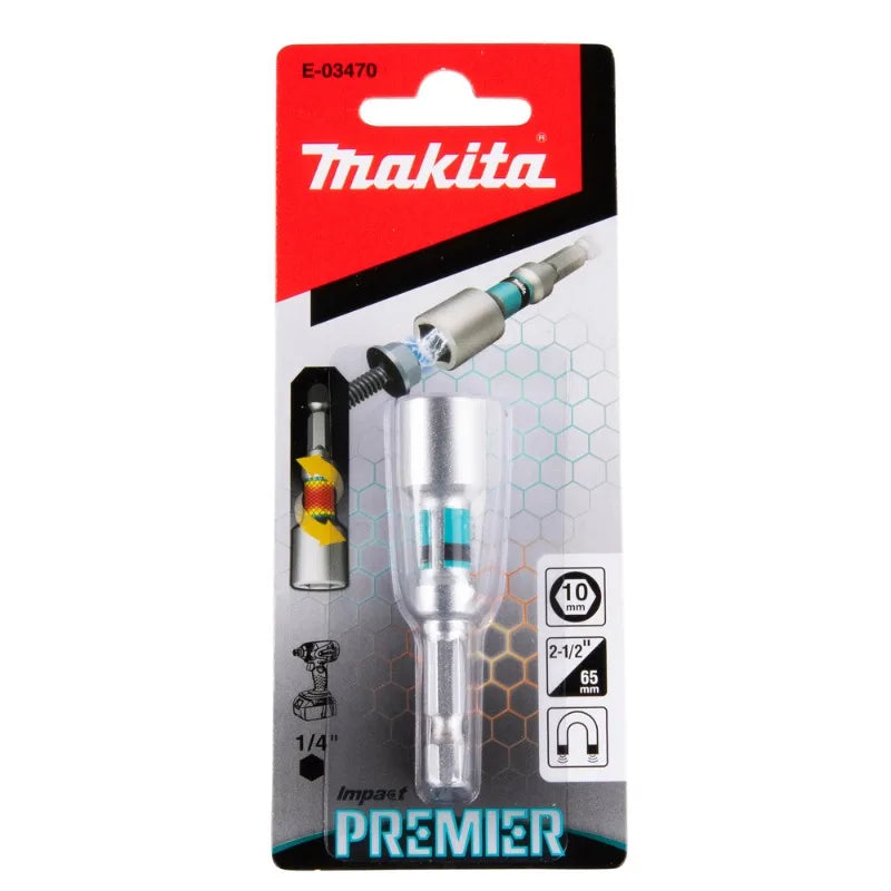 Makita E-03464 E-03470 Torsion Mag nutsetter Impact Premier Hex 8/10 x 65 mm 1/4" Power Tool Accessories