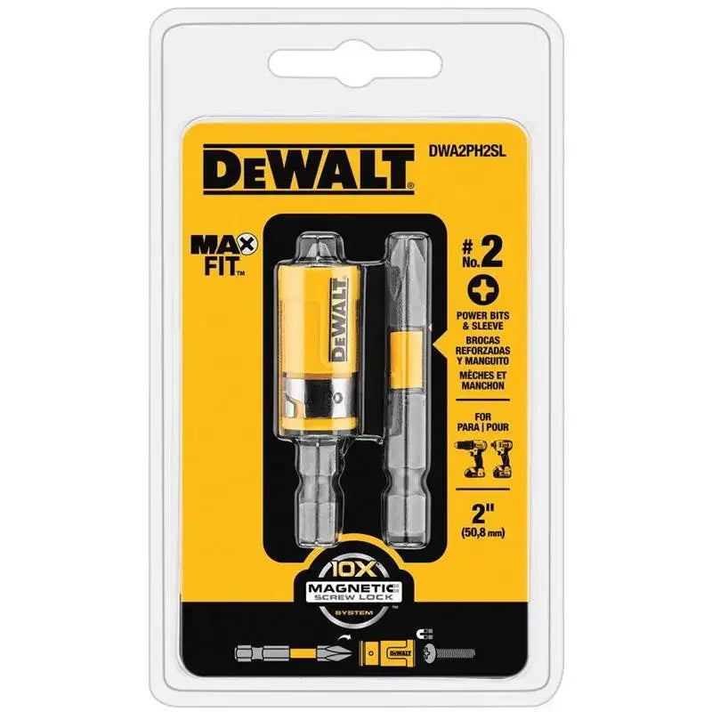 DEWALT DWA2PH2SL XCP3 Power Bit and Sleeve Set Max Fit Phillips