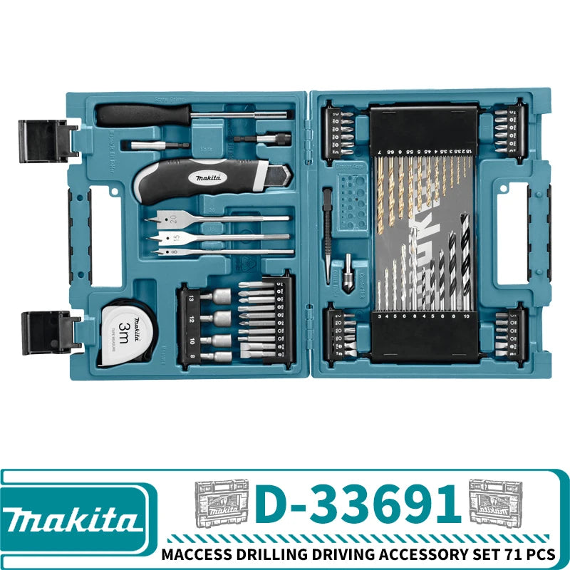 Makita D-33691 Maccess Drilling, Driving  Accessory Set 71Pcs Power Tool Accessories