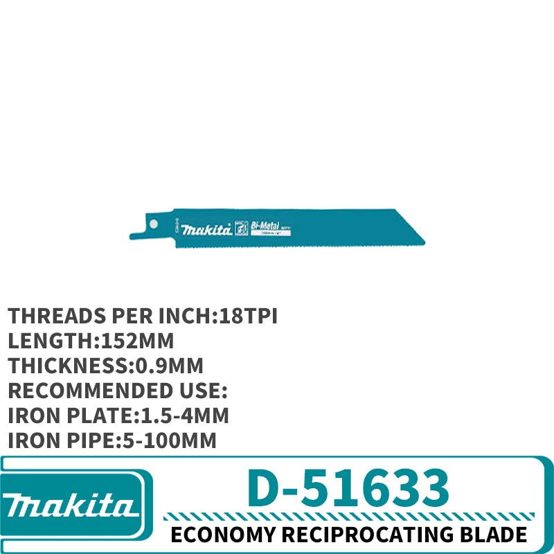 Makita Bi-Metal Economy Reciprocating Blade D-51627 D-51655 D-51633 D-51661 D-51649 D-51677