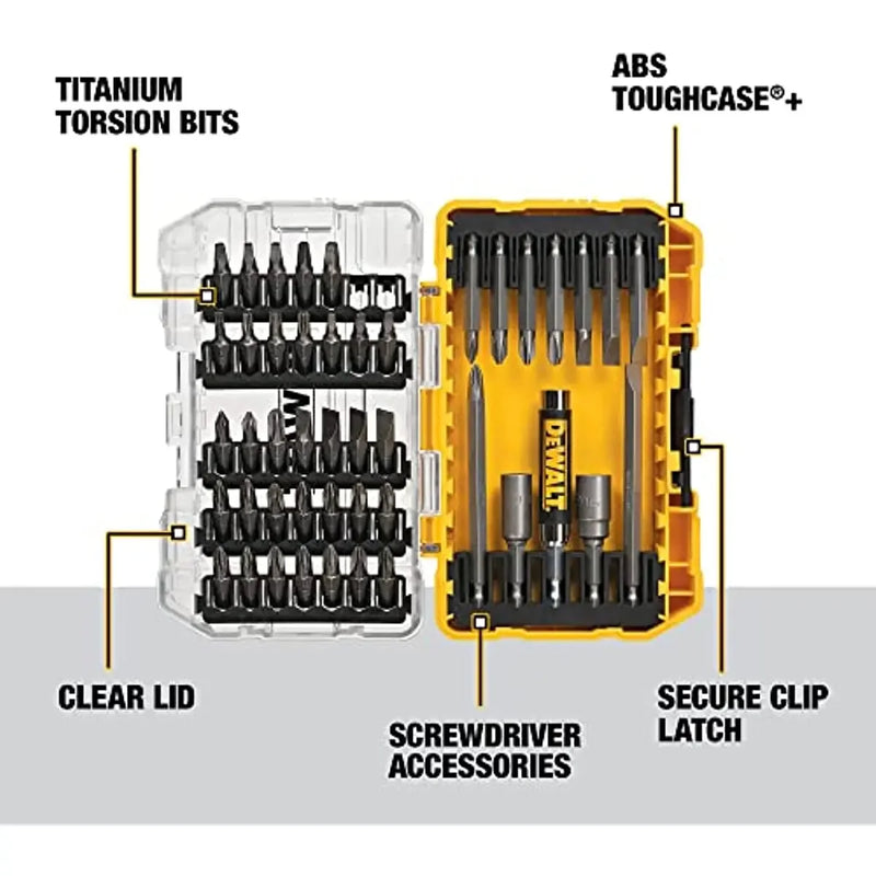 DEWALT DW2166 45PC Screwdriving Bit Set Power Tool Accessories