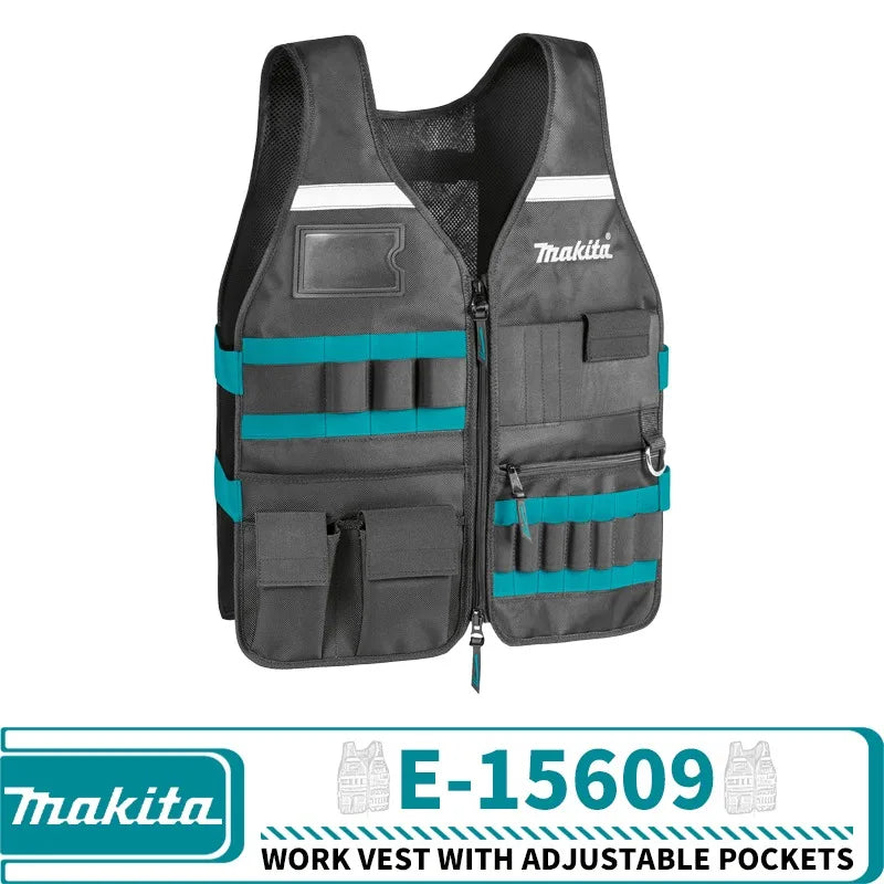 Makita E-15609 Work Vest with Adjustable Pockets Power Tool Accessories