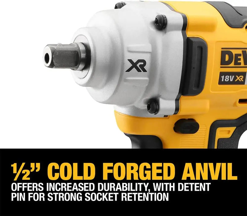 DEWALT DCF894 1/2in Mid-Range Brushless Cordless Impact Wrench With Detent Pin Anvil 18V Lithium Power Tools High Torque 447NM