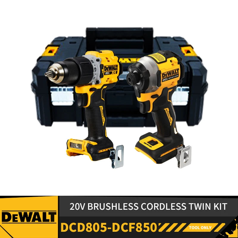 DEWALT DCD805 DCF850 Brushless Cordless Drill Impact Driver Twin Kit TSTAK II 20V Lithium Power Tools Kit