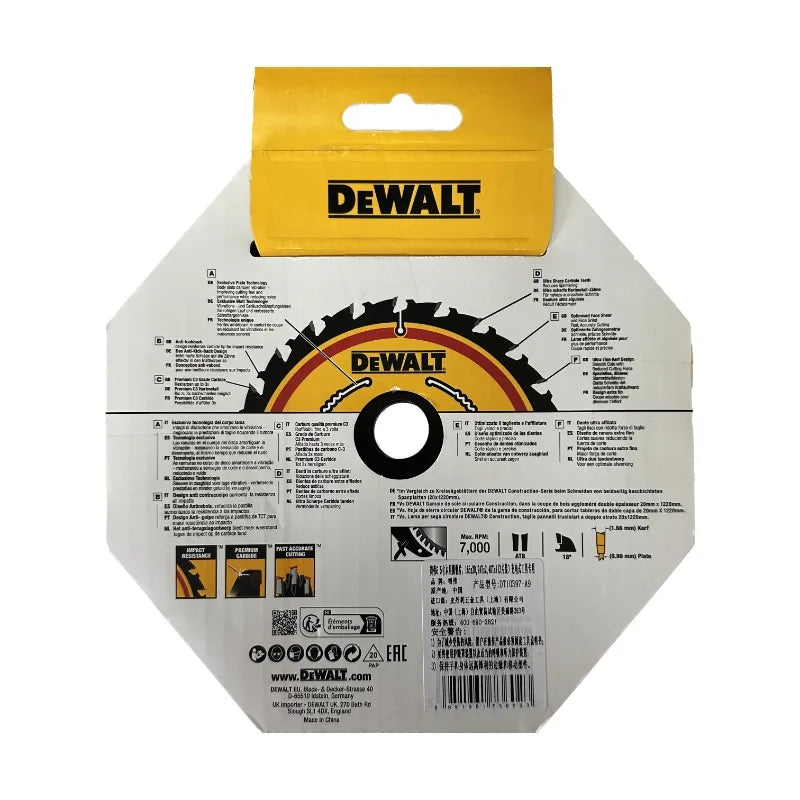 DEWALT DT10397 165MM CIRCULAR SAW BLADE ELITE SERIES: ELITE Circular Saw Blade 2x165MM 24T 1x165MM 40T 3PACK