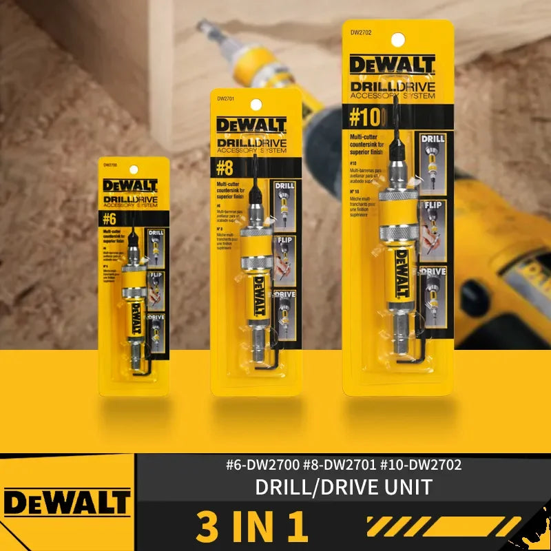 DEWALT DW2700 DW2701 DW2702 6MM 8MM 10MM 3in1 Drill Drive Unit Woodworker Power Tool Accessories