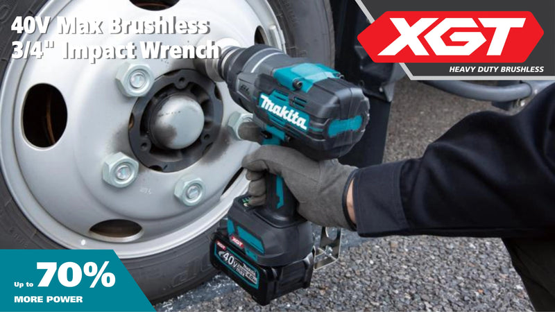 Makita TW001GZ XGT Brushless Cordless 3/4" Impact Wrench C-Ring 40V Lithium Power Tools 1800RPM 1800NM 2500IPM