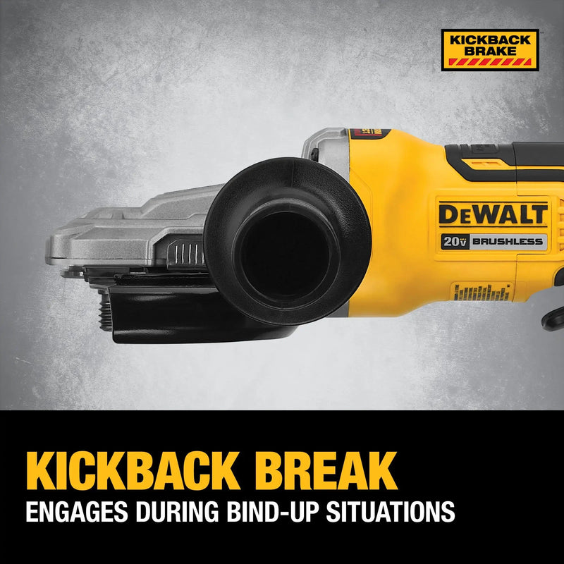 DEWALT DCG413FB Kit Brushless Cordless Paddle Switch 125MM 5in. Angle Grinder 20V Lithium Power Tools With Battery Charger