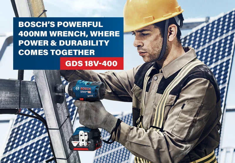 BOSCH GDS 18V-400 Cordless Impact Wrench 400NM 3700IPM 18V Professional Lithium Power Tools